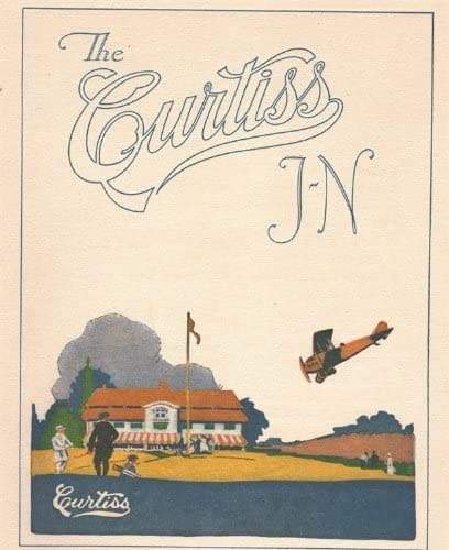 Vintage Travel America 'Curtiss Airways', U.S.A, circa. 1920-30's, Reproduction Vintage U.S Travel Poste