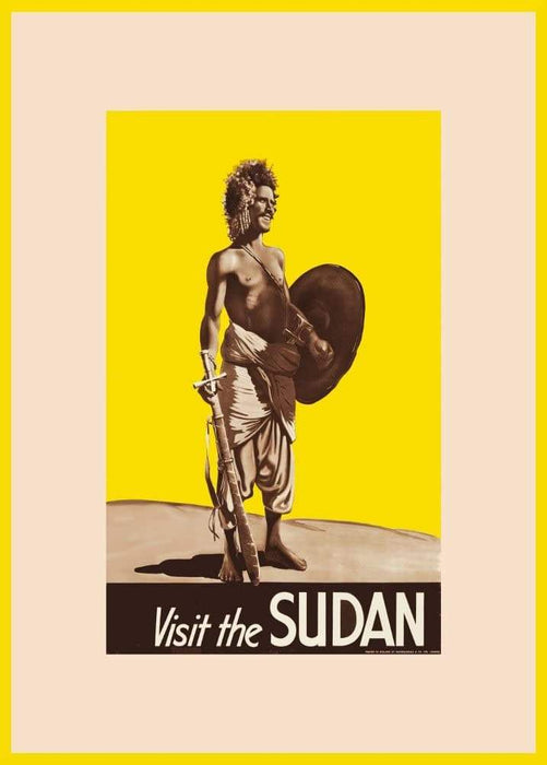 Vintage Travel Africa 'Sudan', 1930's, Reproduction Vintage Art Deco Travel Poster