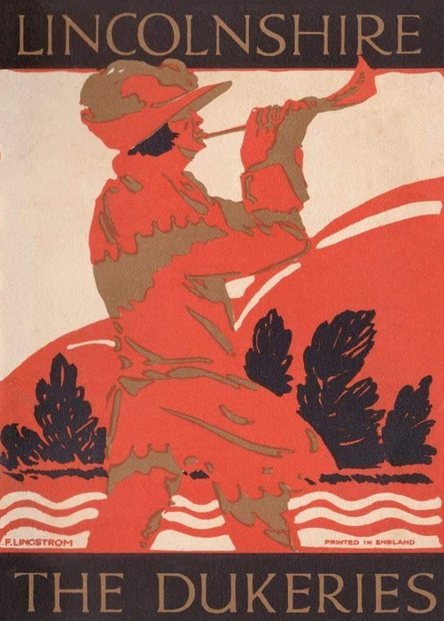 Vintage Travel England 'Lincolnshire and The Duckeries', 1923, Reproduction Vintage Art Deco Travel Poster