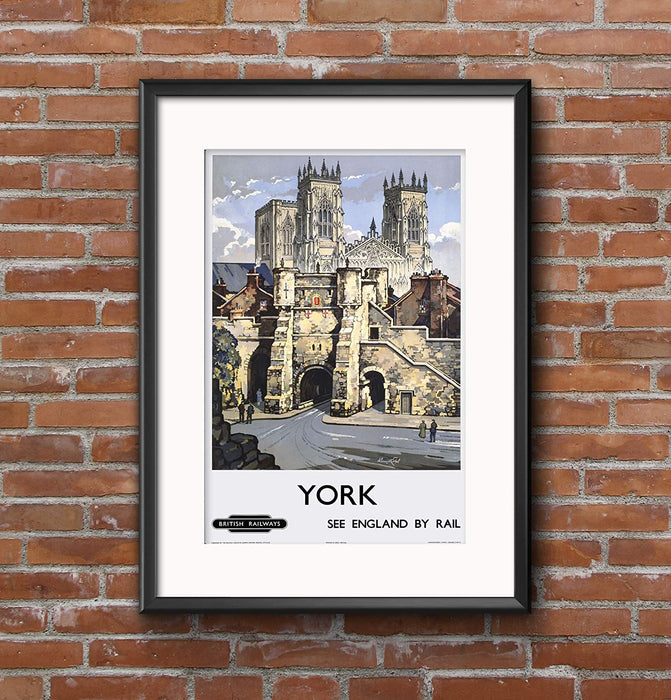 Yorkshire York Travel Poster Wall Art print