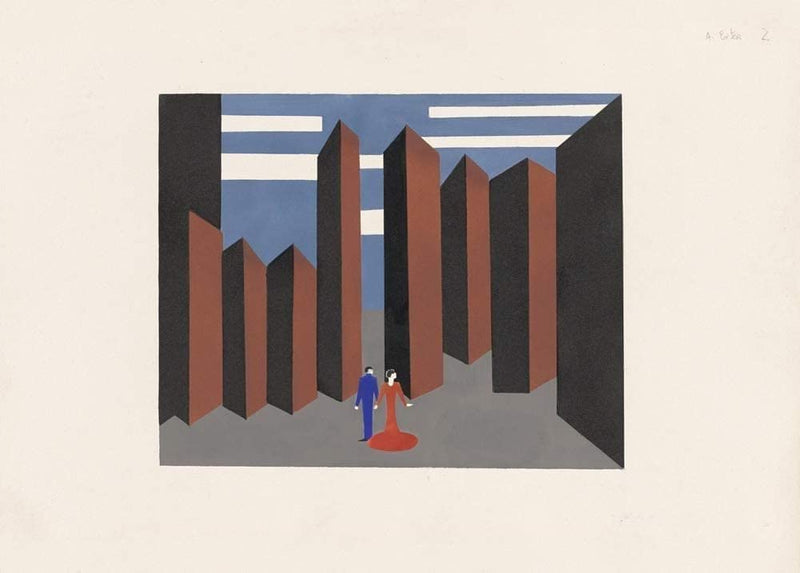 Alexandra Exter 'Othello, Act II', Poland, 1927, Reproduction 250gsm A4 & A3 Vintage Shakespeare Ballet Poster Print wall art poster – printed in Yorkshire