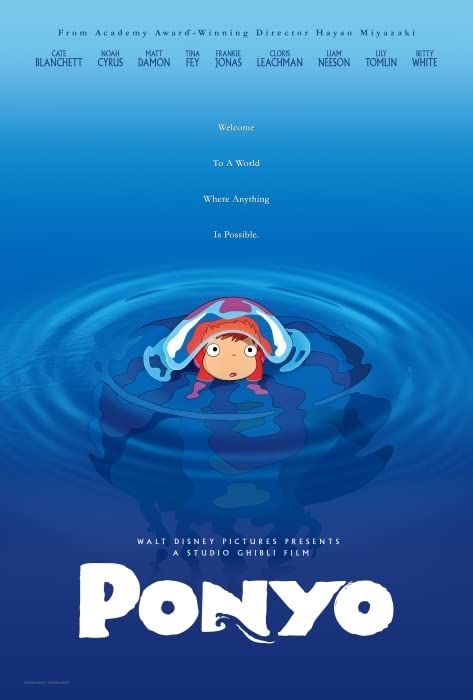 Ponyo Studio Ghibli Animated Film Movie Wall Art Poster Print V2 A4/A3 Framed/Unframed wall art poster – printed in Yorkshire