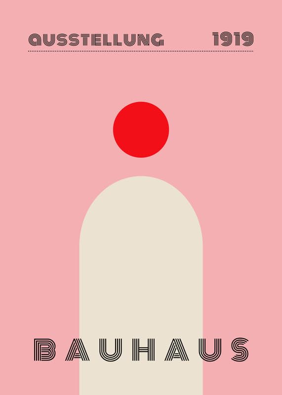 Bauhaus Style Print No. 51 Geometric Abstract Wall Art Poster Modern Minimalist Decor for Home, Office or Studio Framed or Unframed wall art poster – printed in Yorkshire