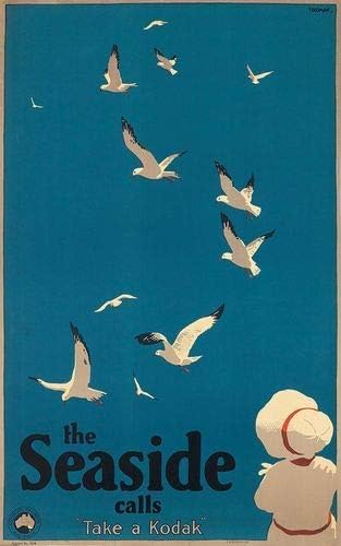 Funky Print Vintage Kodak The Seaside Calls Advertisement Poster Wall Art A3 & A4 wall art poster – printed in Yorkshire