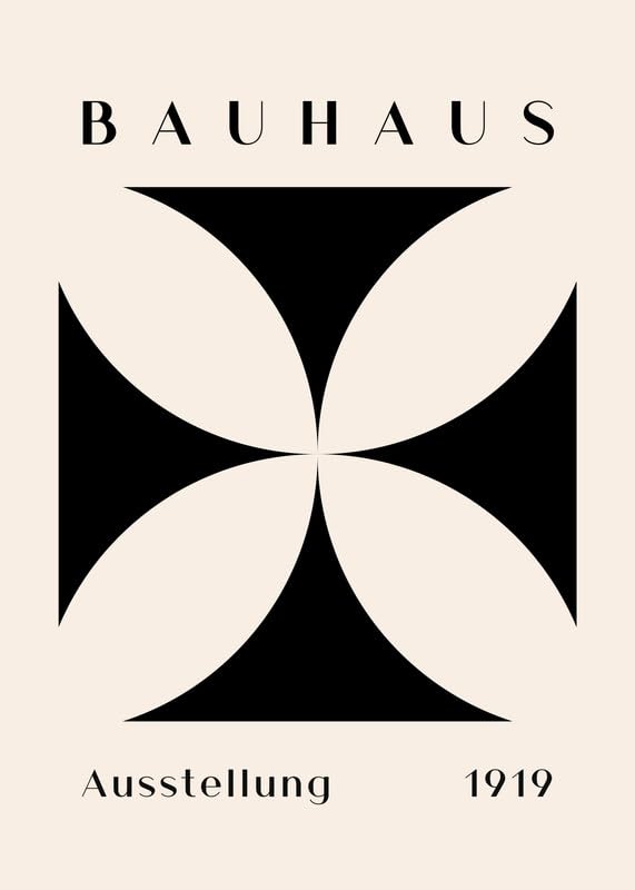 Bauhaus Style Print No. 22 Geometric Abstract Wall Art Poster Modern Minimalist Decor for Home, Office or Studio Framed or Unframed wall art poster – printed in Yorkshire