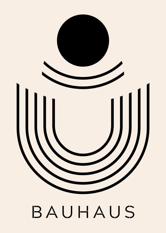 Bauhaus Style Print No. 37 Geometric Abstract Wall Art Poster Modern Minimalist Decor for Home, Office or Studio Framed or Unframed wall art poster – printed in Yorkshire