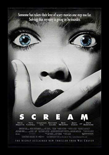 Scream 1996 Cult Vintage Slasher Horror Film Movie Poster Print wall art poster – printed in Yorkshire