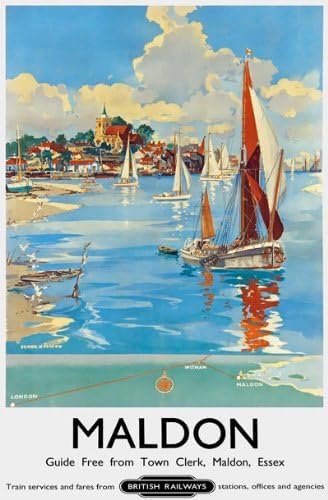 Vintage Maldon Essex British Railways Travel Poster Wall Art Print | wall art poster – printed in Yorkshire
