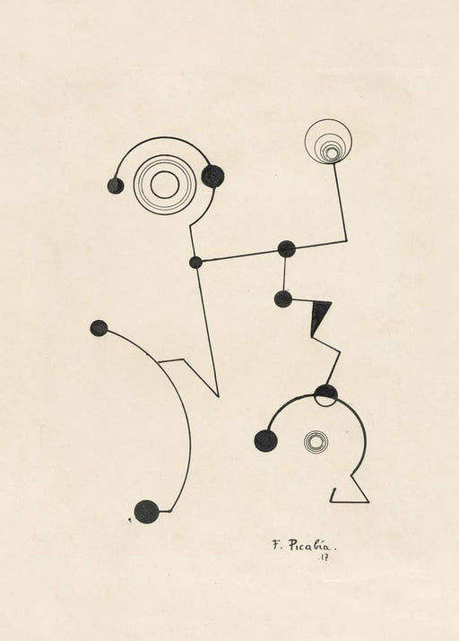 RPW Roystone Print Works Vintage Dada 'Untitled', France, 1917, Francis Picabia, Reproduction 250gsm Gloss A4 & A3 Vintage Dada Poster wall art poster – printed in Yorkshire