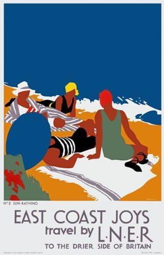 Vintage East Coast Joys LNER Railway British Travel Poster Wall Art A3 & A4 Re-Print wall art poster – printed in Yorkshire