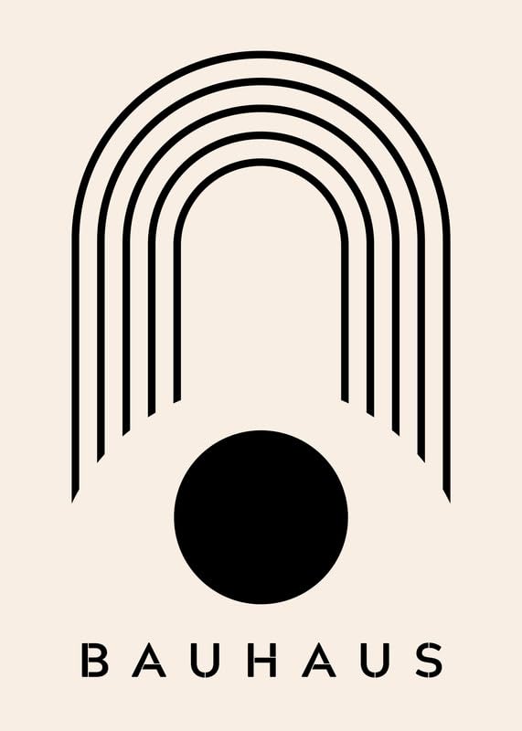 Bauhaus Style Print No. 38 Geometric Abstract Wall Art Poster Modern Minimalist Decor for Home, Office or Studio Framed or Unframed wall art poster – printed in Yorkshire