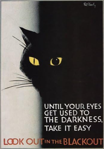 intage 1940's WW2 Look Out In The Blackout British WWII War Wall Art Poster Print | wall art poster – printed in Yorkshire
