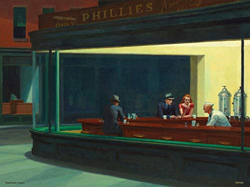 Edward Hopper Nighthawks Art Print Poster A4 and A3 wall art poster – printed in Yorkshire