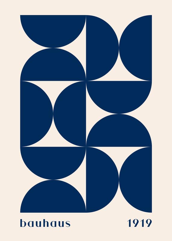 Bauhaus Style Print No. 28 Geometric Abstract Wall Art Poster Modern Minimalist Decor for Home, Office or Studio Framed or Unframed wall art poster – printed in Yorkshire