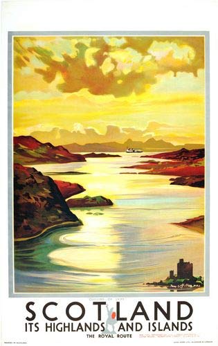 Vintage Cuillins Isle of Skye Scottish Railway Poster Wall Art A3 & A4 A3 Print wall art poster – printed in Yorkshire