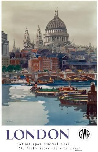 Vintage London St Paul's GWR Great Western Railways Travel Poster Wall Art Print | wall art poster – printed in Yorkshire