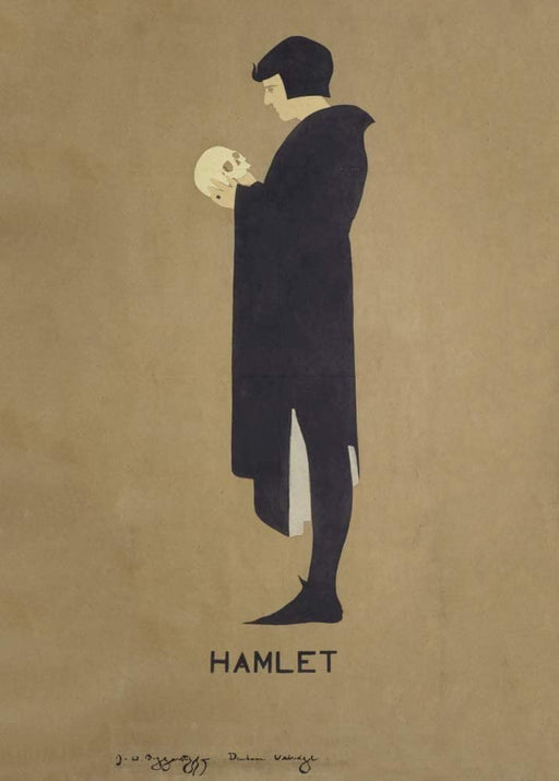 RPW Roystone Print Works Vintage Film and Theatre 'Shakespeare. Hamlet', England, 1894, Beggarstaff Brothers, Reproduction 250gsm A4 & A3 Vintage Shakespeare Poster wall art poster – printed in Yorkshire