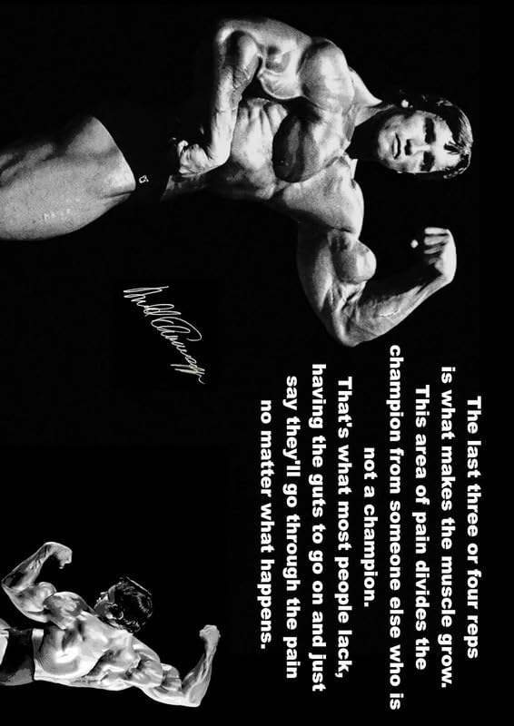 Inspirational Motivational Quote Sign Poster Print Picture Arnold Schwarzenegger signed SPORTS,LIFE,BOXING, CYCLING, ATHLETICS, BODYBUILDING wall art poster – printed in Yorkshire