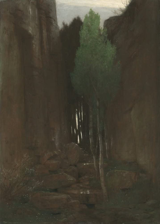 Arnold Bocklin 'Spring in a Narrow Gorge, Detail', Switzerland, 1881, Reproduction 250gsm A4 & A3 Vintage Classic Art Poster Print wall art poster – printed in Yorkshire