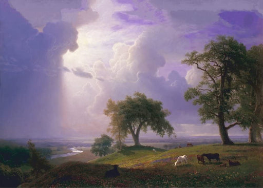 Albert Bierstadt 'California Spring', Germany, 1875, Reproduction 250gsm A4 & A3 Classic Art Poster Print wall art poster – printed in Yorkshire