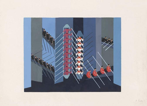 Alexandra Exter 'Boat Review Stage Design', Poland, 1929-30, Reproduction 250gsm A4 & A3 Vintage Ballet Poster Print wall art poster – printed in Yorkshire
