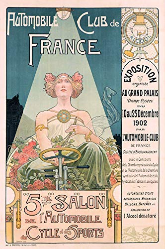 RPW Cover for 5th Bicycle and Sports Car Show 1902 Belle Epoque Wall Art Poster A3 & A wall art poster – printed in Yorkshire