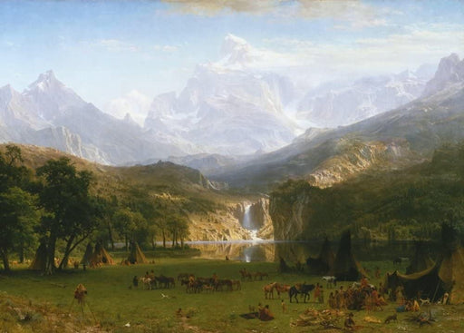 Albert Bierstadt 'The Rocky Mountains, Landers Peak, Detail', Germany, 1883, Reproduction 250gsm A4 & A3 Classic Art Poster Print wall art poster – printed in Yorkshire