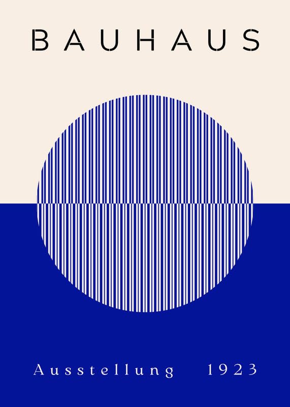 Bauhaus Style Print No. 4 Geometric Abstract Wall Art Poster Modern Minimalist Decor for Home, Office or Studio Framed or Unframed wall art poster – printed in Yorkshire