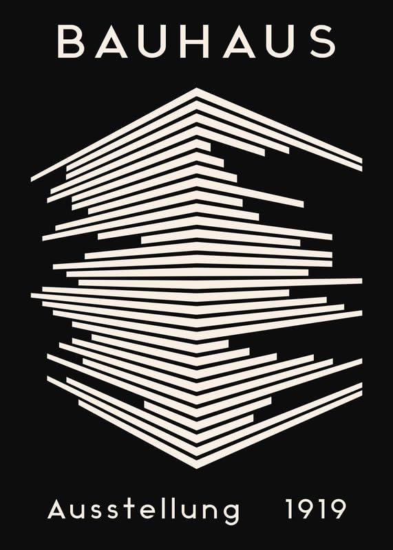 Bauhaus Style Print No. 43 Geometric Abstract Wall Art Poster Modern Minimalist Decor for Home, Office or Studio Framed or Unframed wall art poster – printed in Yorkshire