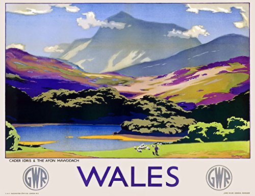 Vintage British WALES Cader Idris GWR Welsh Railway Travel Retro Poster Wall Art A3 & A4 Re-Print wall art poster – printed in Yorkshire