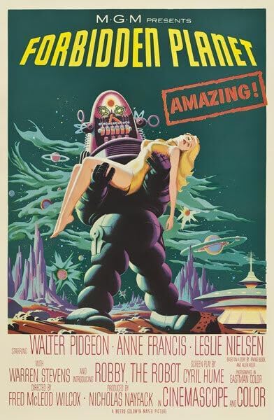 Vintage Forbidden Planet Retro 1950's 40's Sci-Fi Space Movie Monster Film Planet Wall Art Decor Print Photo wall art poster – printed in Yorkshire