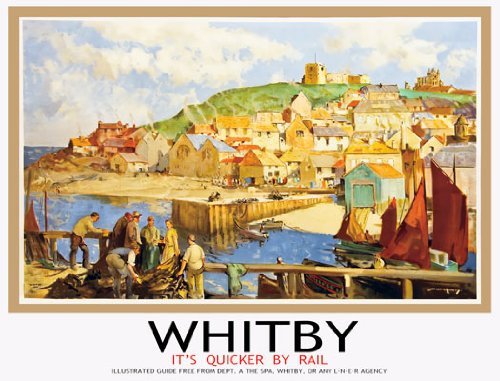 Whitby Yorkshire LNER Railway Travel Poster Wall Art A3 & A4 Re-Print wall art poster – printed in Yorkshire