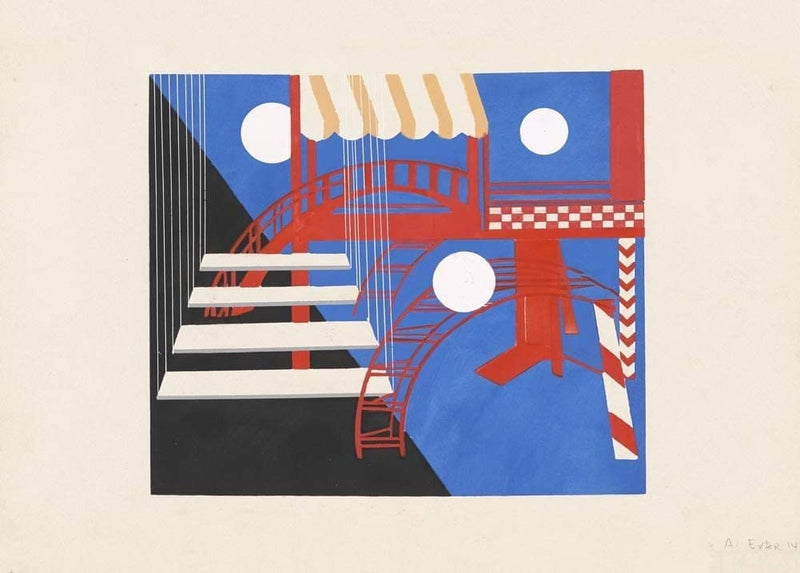 Alexandra Exter 'Stage Design for 'The Merchant of Venice', Poland, 1927, Reproduction 250gsm A4 & A3 Vintage Ballet Poster Print wall art poster – printed in Yorkshire
