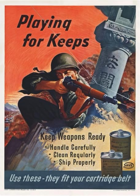 Playing for keeps WW2 propaganda wall art poster print wall art poster – printed in Yorkshire