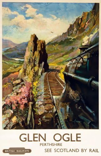 Vintage Glen Ogle Perthshire Scotland Railway Travel Poster Wall Art Print | wall art poster – printed in Yorkshire