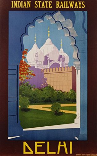 Funky Print Vintage India State Railways Delhi Poster Wall Art A3 & A4 wall art poster – printed in Yorkshire