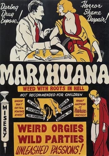 Vintage 1930's Marihuana Marijuana Anti Drugs Film Movie Poster Wall Art Print wall art poster – printed in Yorkshire