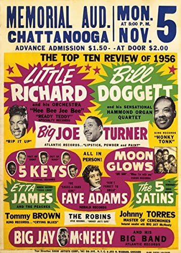 Vintage Little Richard Rock & Roll Concert Gig Band Advertisement Poster Print wall art poster – printed in Yorkshire