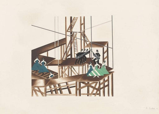 Alexandra Exter 'Stage Design for'Spanish Pantomime', Poland, 1926, Reproduction 250gsm A4 & A3 Vintage Shakespeare Ballet Poster Print wall art poster – printed in Yorkshire