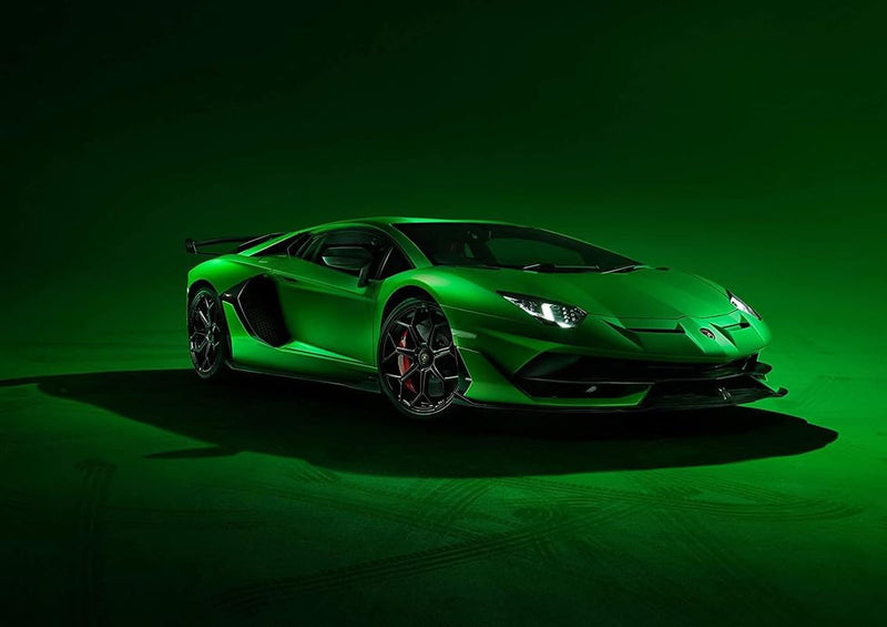 Lamborghini Aventador svj roadster Green Sports Sports Super Car Wall Art Poster Print available framed or unframed wall art poster – printed in Yorkshire