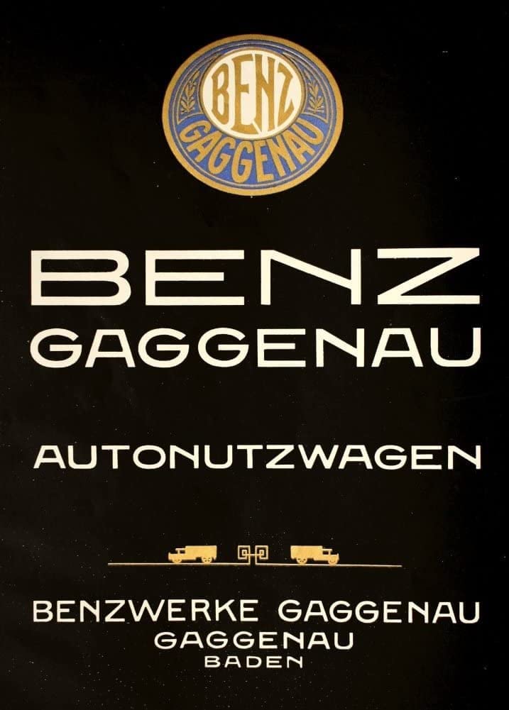 RPW Roystone Print Works Vintage Automobile 'Benz Automobile Manufactureres, Baden', Germany, 1914-18, Reproduction 250gsm A4 & A3 Vintage German WW1 Automobile Poster wall art poster – printed in Yorkshire