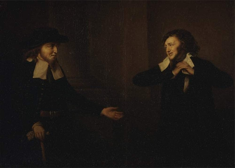 Vintage Film and Theatre 'Shakespeare. The Merchant of Venice. Shylock and Tubal', Ireland, 1767-69, Herbert Stoppelaer, Reproduction 250gsm A4 & A3 Vintage Shakespeare Poster wall art poster – printed in Yorkshire