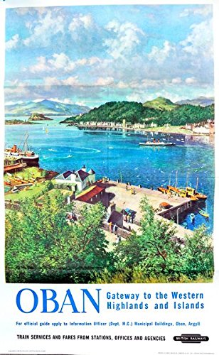 Funky Print Vintage British Rail Oban Western Highlands Railway Poster Wall Art A3 & A4 wall art poster – printed in Yorkshire