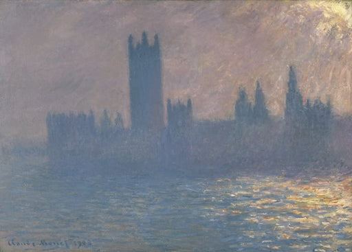 Claude Monet 'Houses of Parliament, Sunlight Effect', France, 1903, Impressionism, Reproduction 250gsm A4 & A3 Vintage Classic Art Poster Print wall art poster – printed in Yorkshire