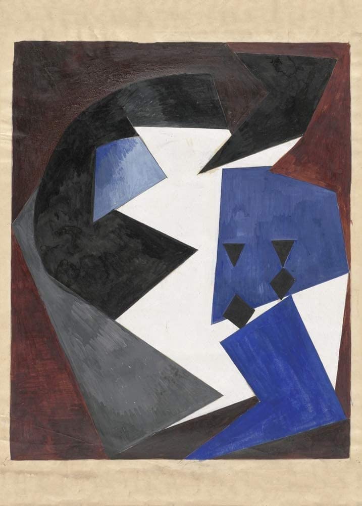 Alexandra Exter 'Composition', Poland, 1916, Reproduction 250gsm A4 & A3 Vintage Ballet Poster Print wall art poster – printed in Yorkshire