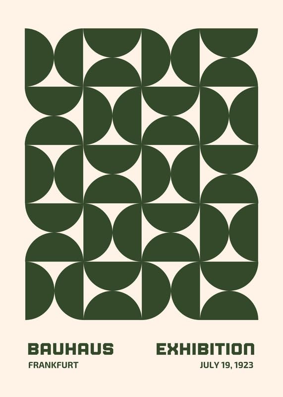 Bauhaus Style Print No. 6 Geometric Abstract Wall Art Poster Modern Minimalist Decor for Home, Office or Studio Framed or Unframed wall art poster – printed in Yorkshire