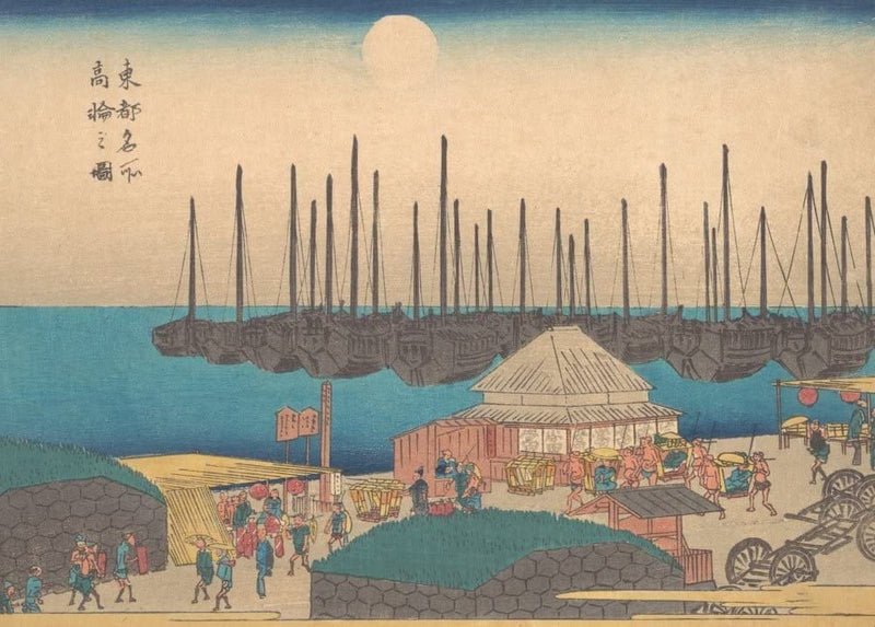 RPW Roystone Print Works Hiroshige 'Takanawa no Zu', Japan, 19th Century, Reproduction gloss A4 & A3 Vintage Classic Ukiyo-e Art Poster wall art poster – printed in Yorkshire