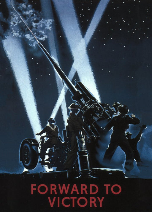 RPW Roystone Print Works Vintage British WW11 Propaganda 'Forward to Victory', England, 1939-45, Reproduction 250gsm Gloss A4 & A3 Vintage British Propaganda Poster wall art poster – printed in Yorkshire