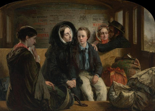 Abraham Solomon 'Second Class. The Parting', England, 1855, 250gsm A4 & A3 Classic Art Poster Print wall art poster – printed in Yorkshire