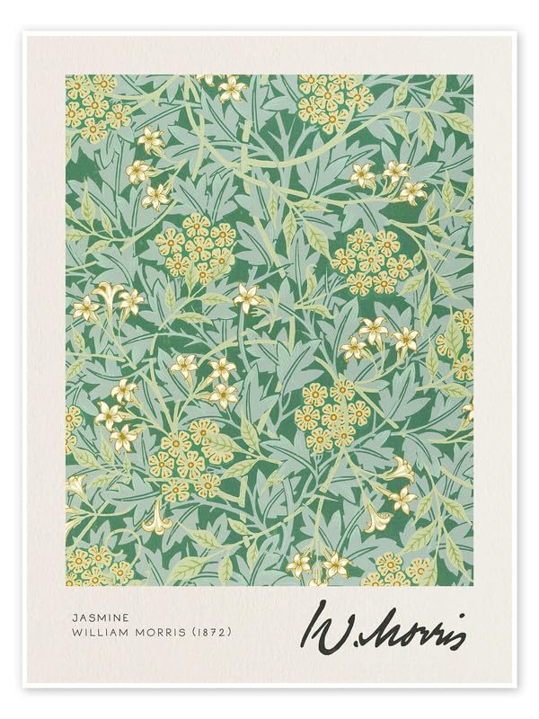 William Morris jasmine Vintage Floral Print Wall Art Poster Arts & Crafts Botanical Flower Home Decor Poster Print wall art poster – printed in Yorkshire